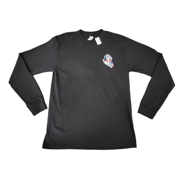 Men's Santa Cruz Strange Hands‎ Graphic Long Sleeves Black Shirt Sz Medium - Picture 1 of 8